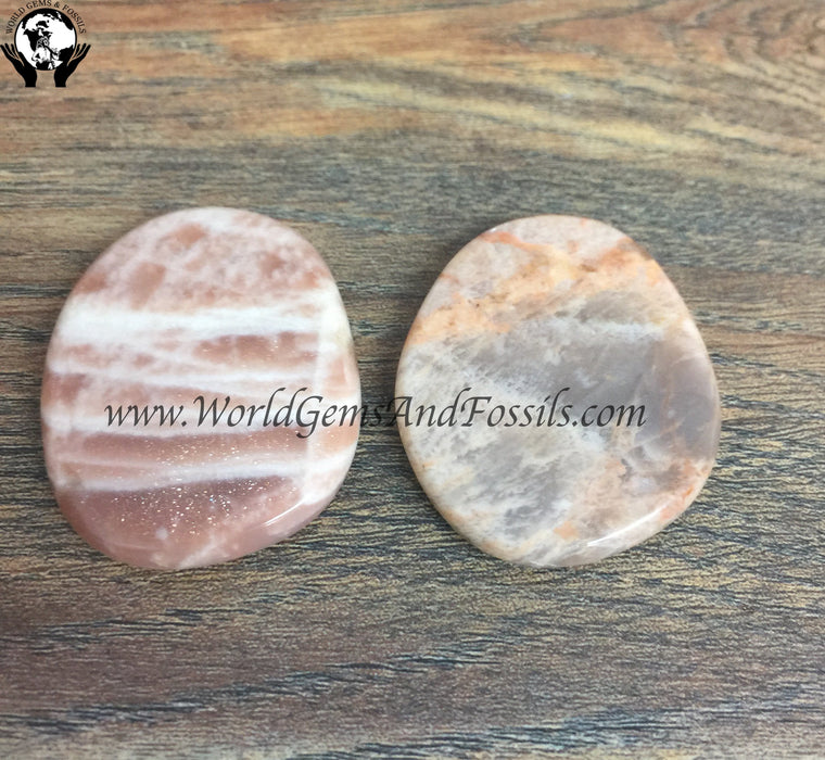 Moonstone Palm Stones