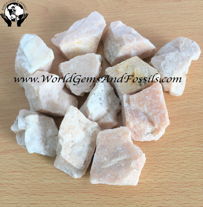 Peach Moonstone Rough Stones l lb