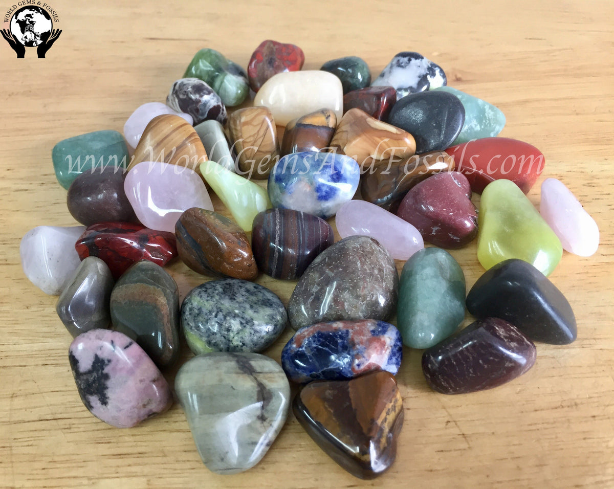 Natural Mix Tumbled Stone 1 lb — World Gems And Fossils