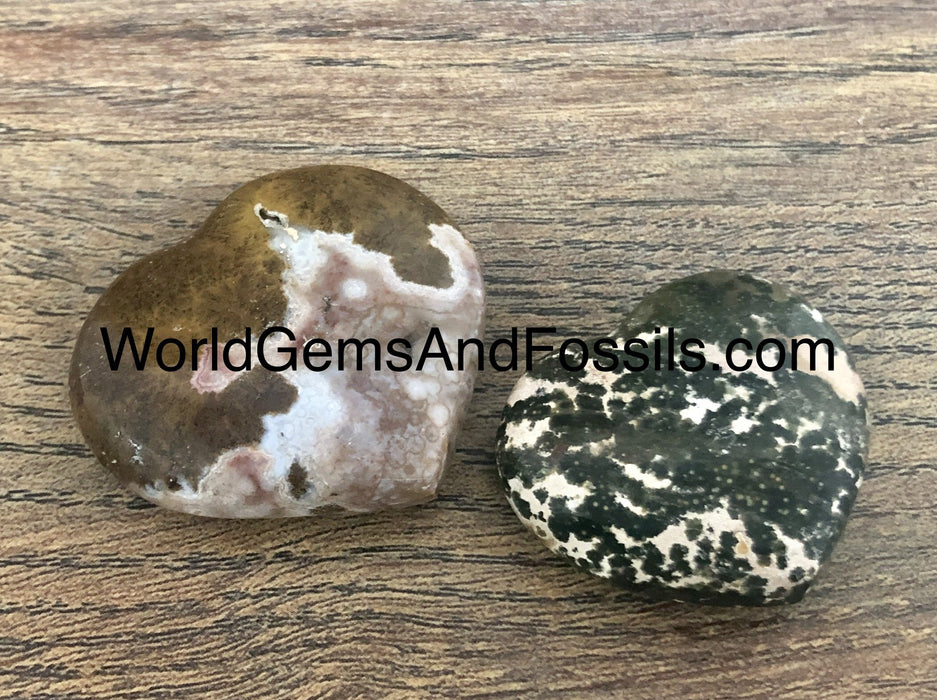 Ocean Jasper Heart 30-35mm