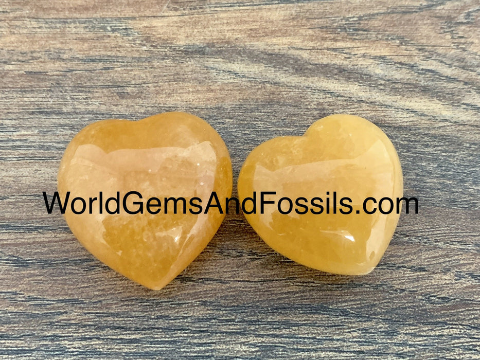 Orange Calcite Hearts