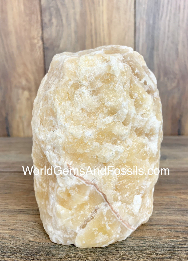 Orange Calcite Lamps Rough With Cord And Bulb