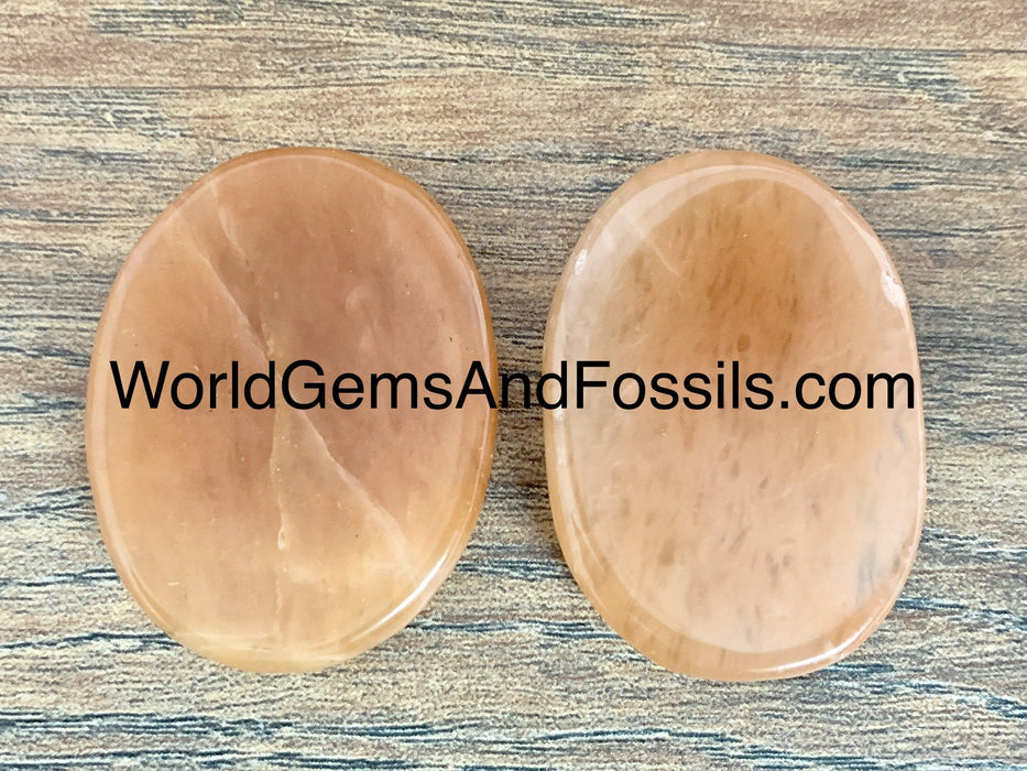 Orange Calcite Worry Stone