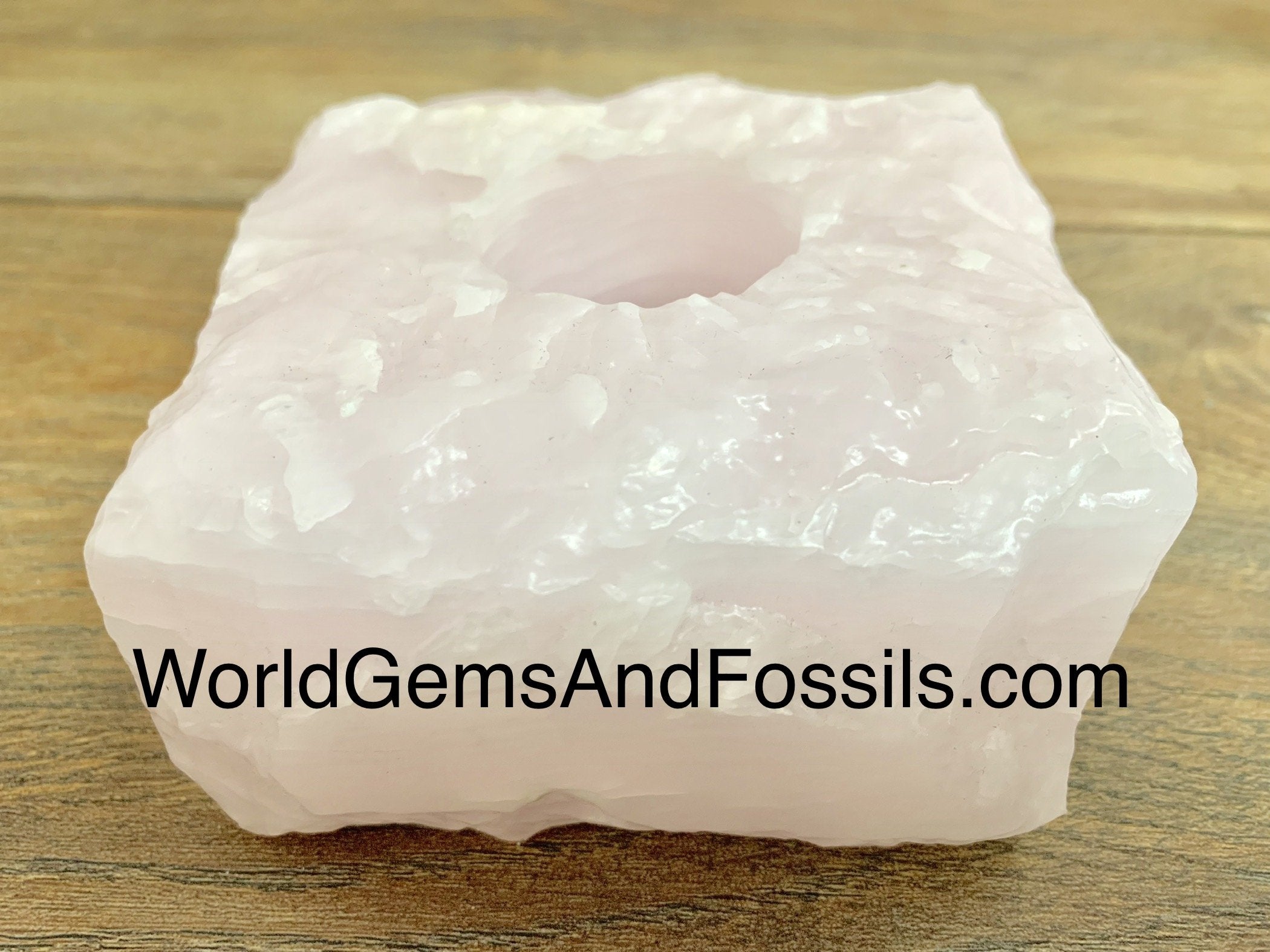 Pink Calcite Candle Holders