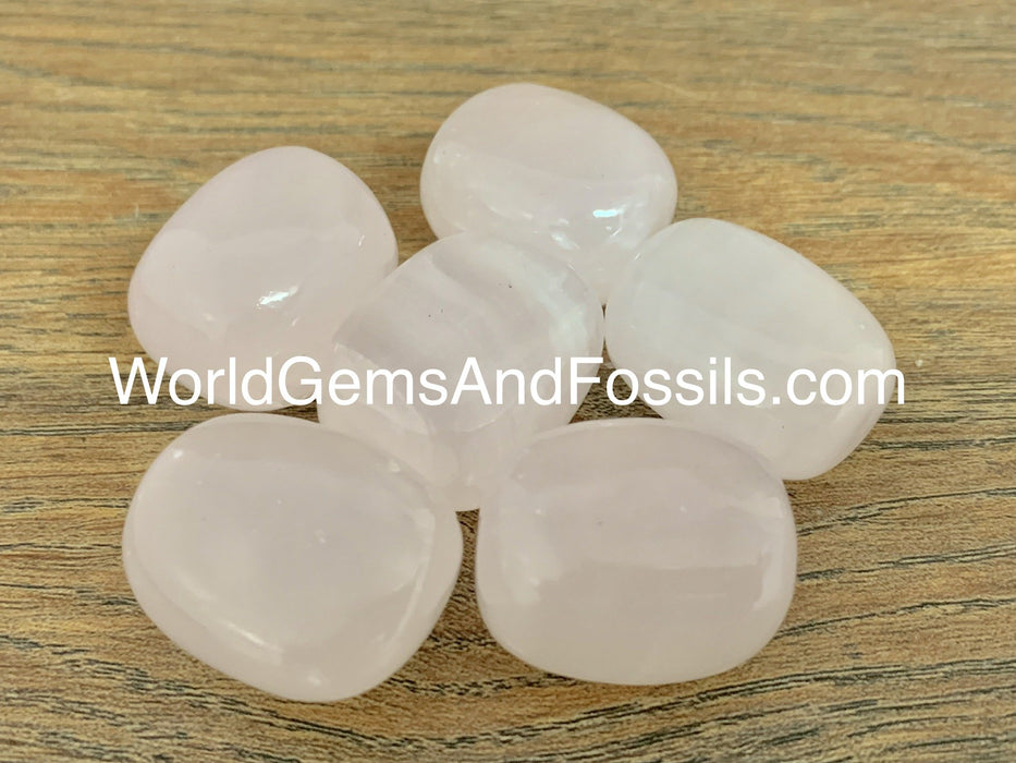 Pink Calcite Tumbled Stones 7pc/Bag