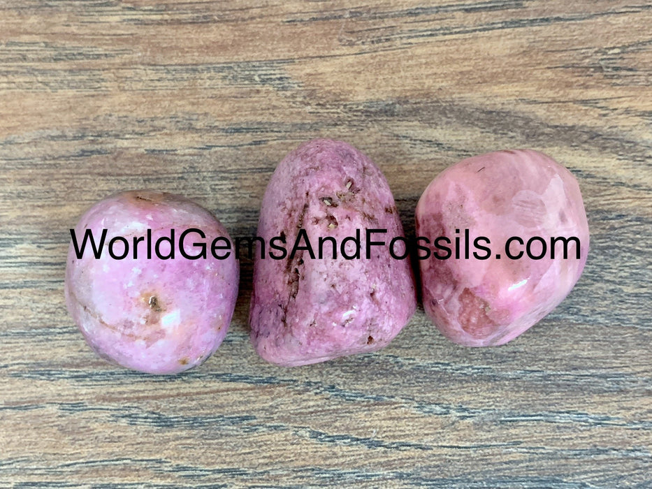 Pink Cobalt Calcite Tumbled Stones 3pc