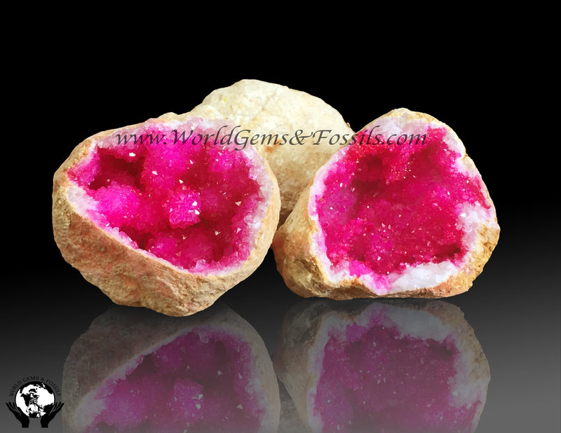 Pink Geodes (No coat) Large 3.3"-4.2