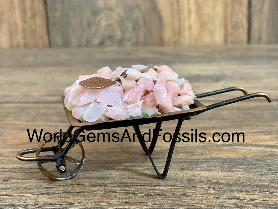 Pink Opal Wheel Barrow