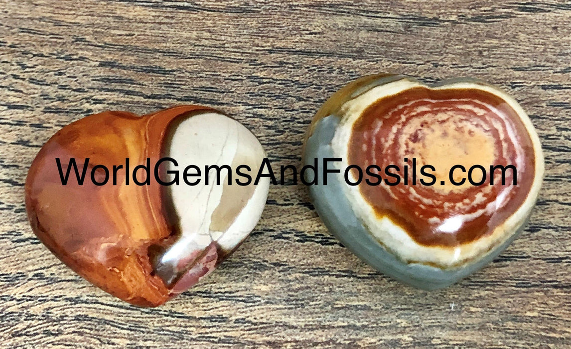 Polychrome Jasper Heart 30-35mm