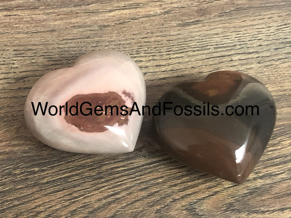 Polychrome Jasper Hearts 60-65mm