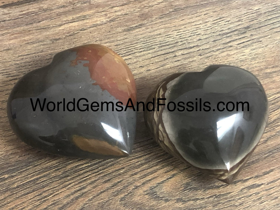 Polychrome Jasper Hearts 69-73mm