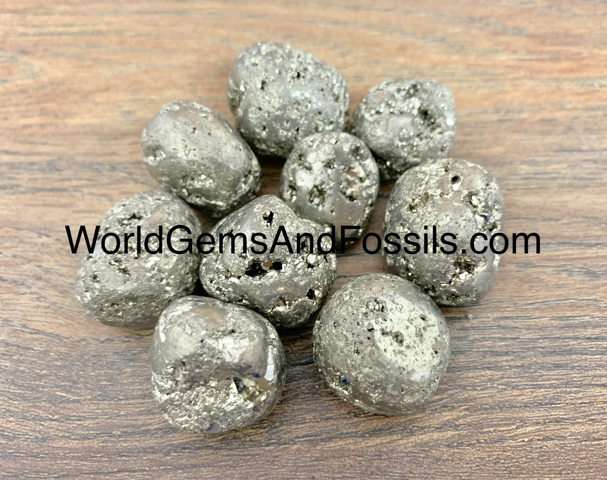 Pyrite Tumbled Stone 1lb — World Gems And Fossils