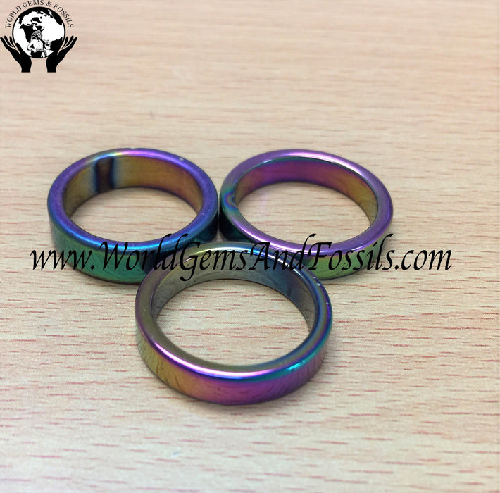 Rainbow Hematite Ring