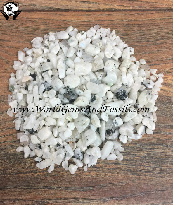 Rainbow Moonstone Chip Stone 5-12mm 1 lb
