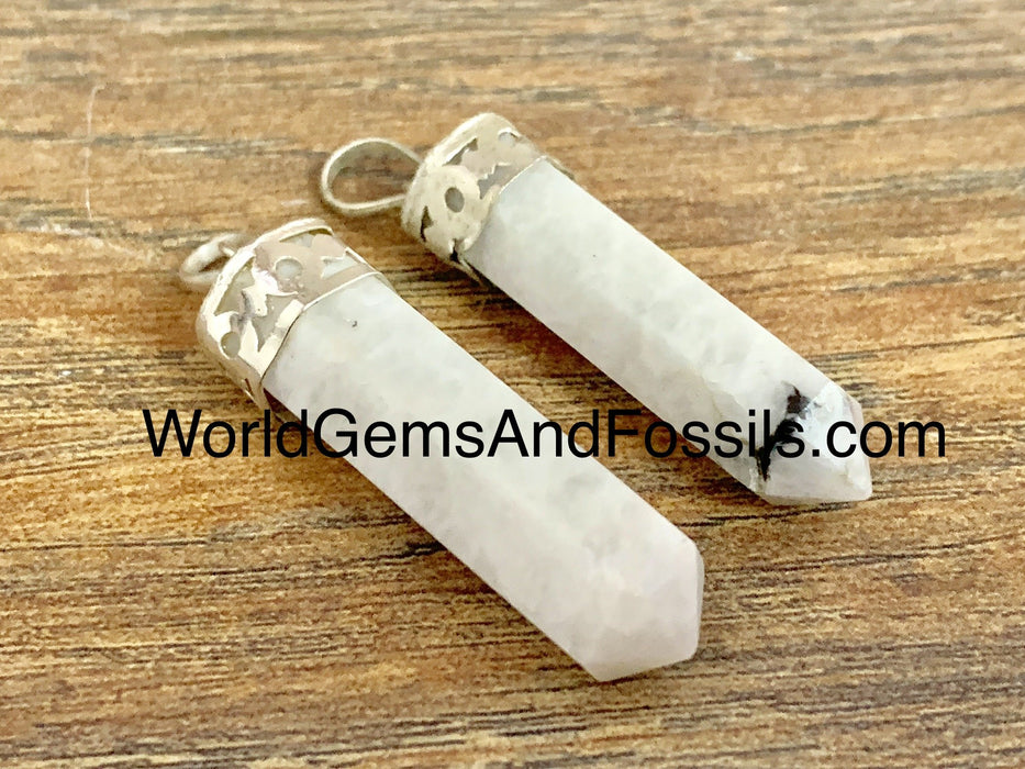 Rainbow Moonstone Pendant Pencil Point
