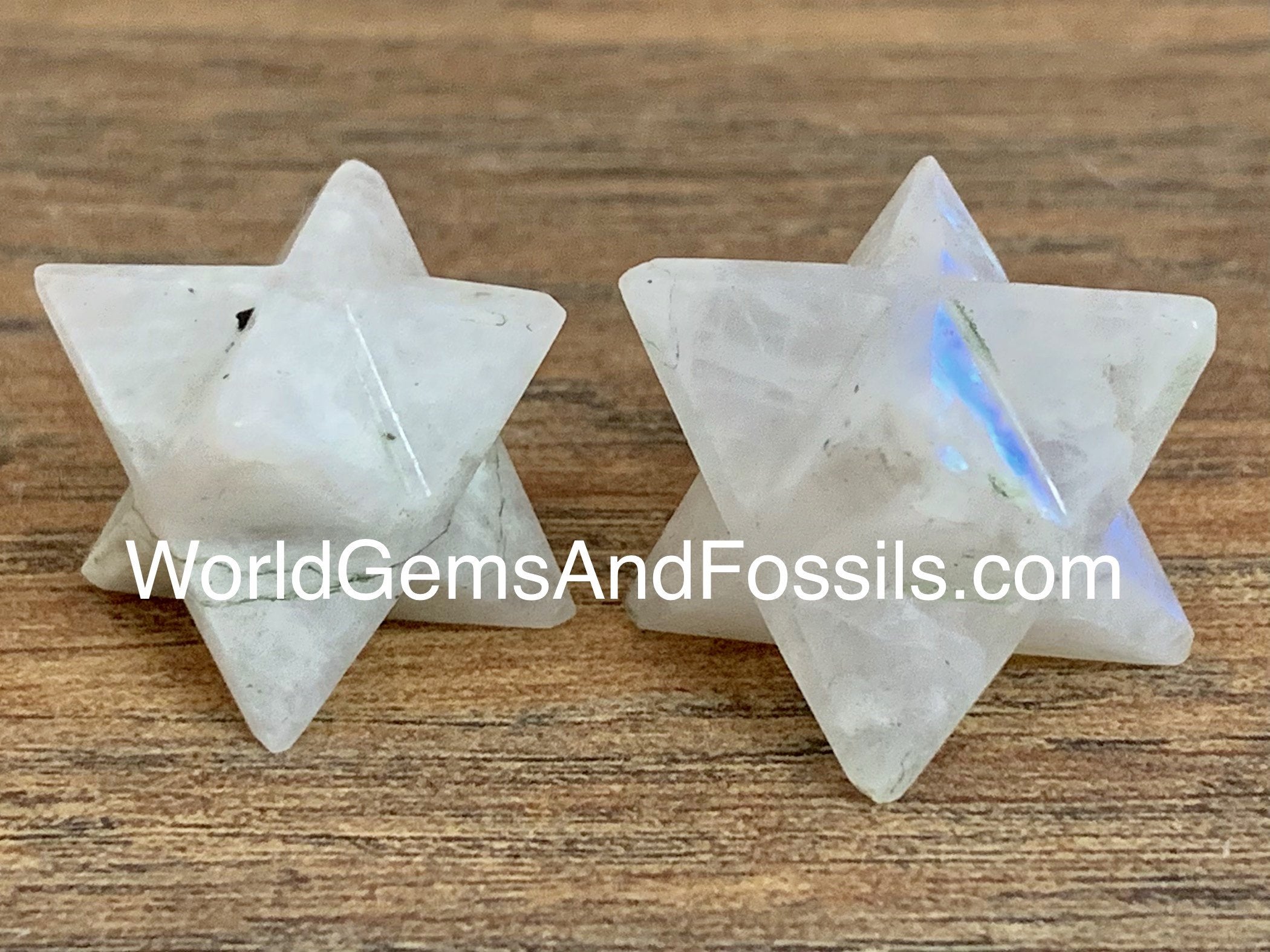 Rainbow Moonstone Merkabahs 20mm