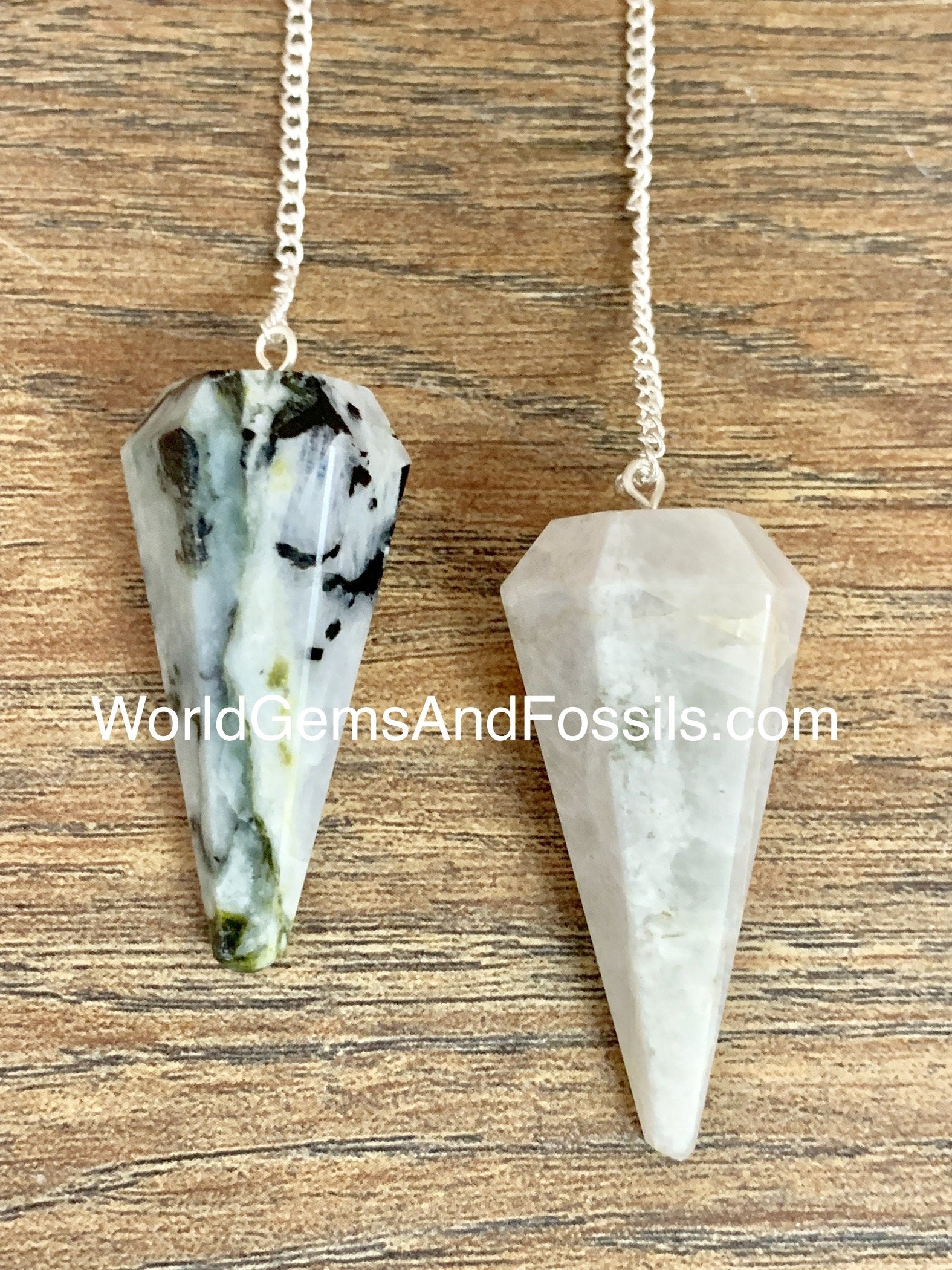 Rainbow Moonstone Pendulums