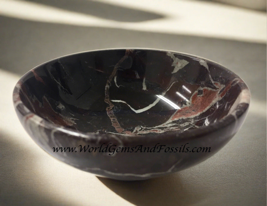 Red Zebra Marble Bowl 4"