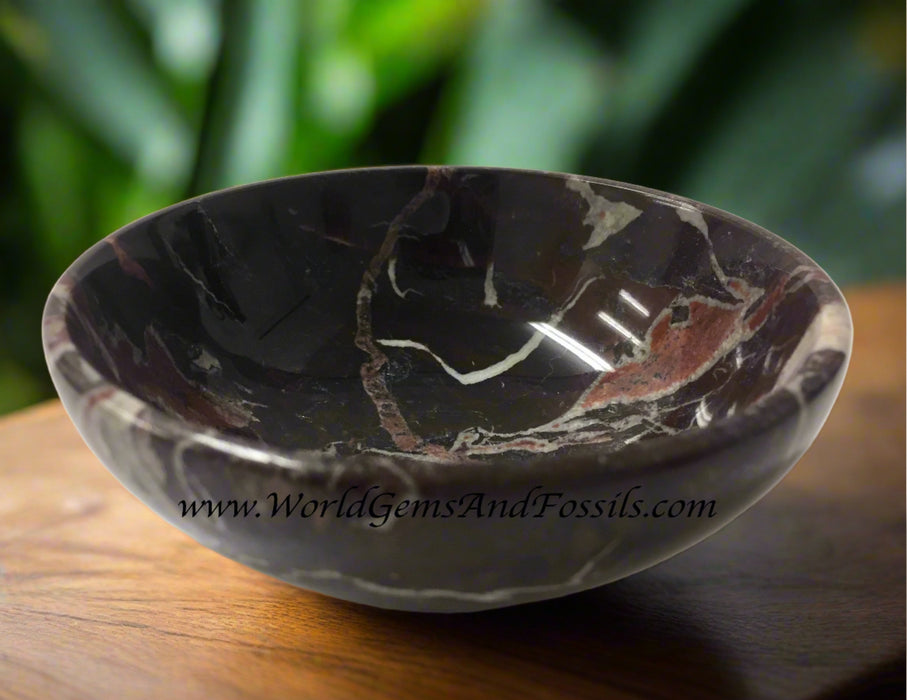 Red Zebra Marble Bowl 2"