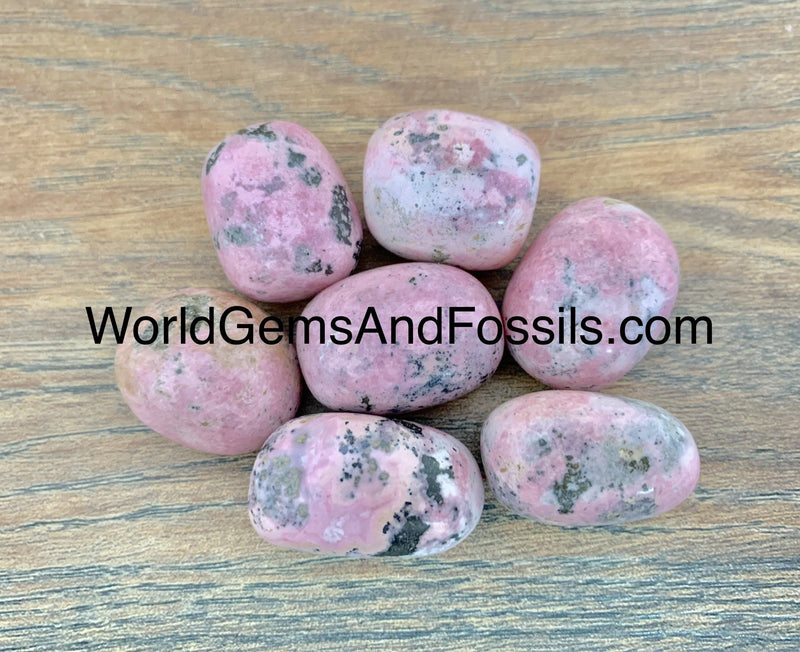 Rhodonite Tumbled Stone 1 lb  'A' Grade