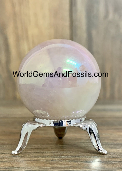 Rose Quartz Angel Aura Spheres 30-35mm