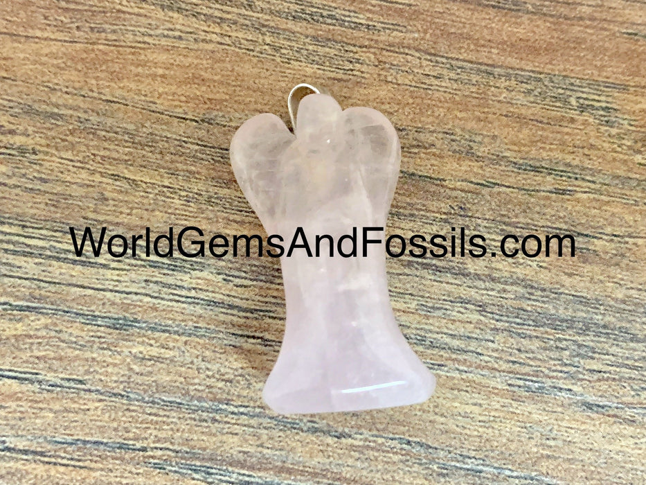 Rose Quartz Angel Pendants