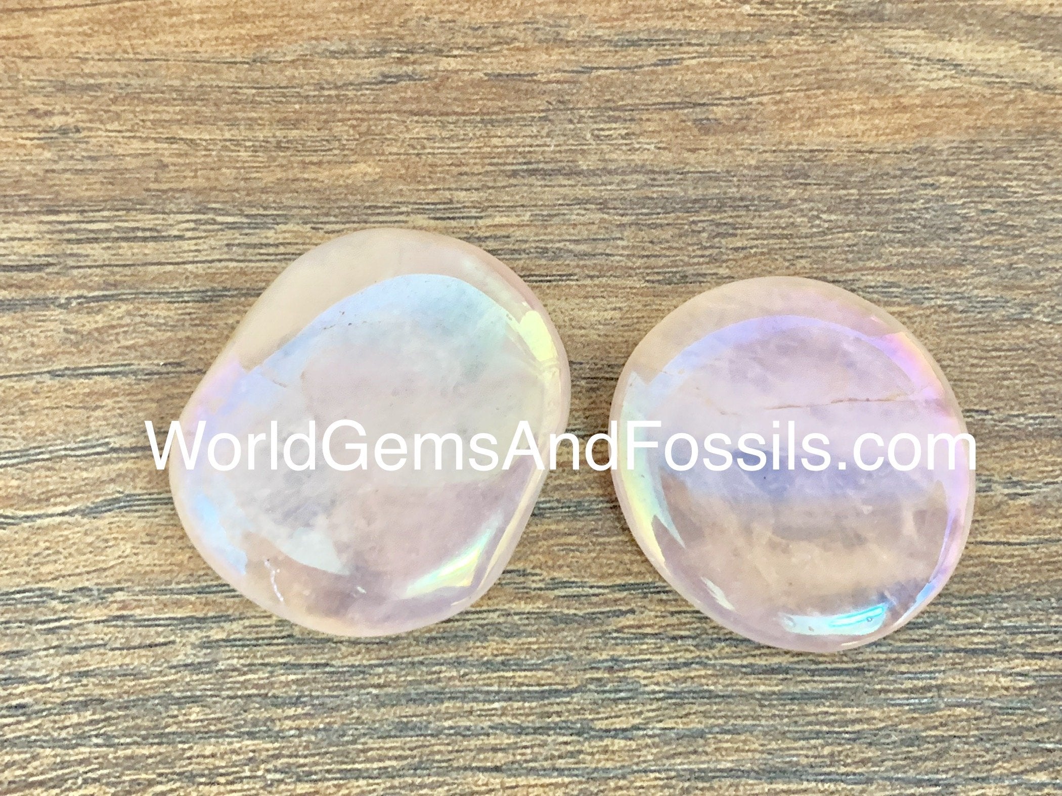 Rose Quartz Aura Palm Stones