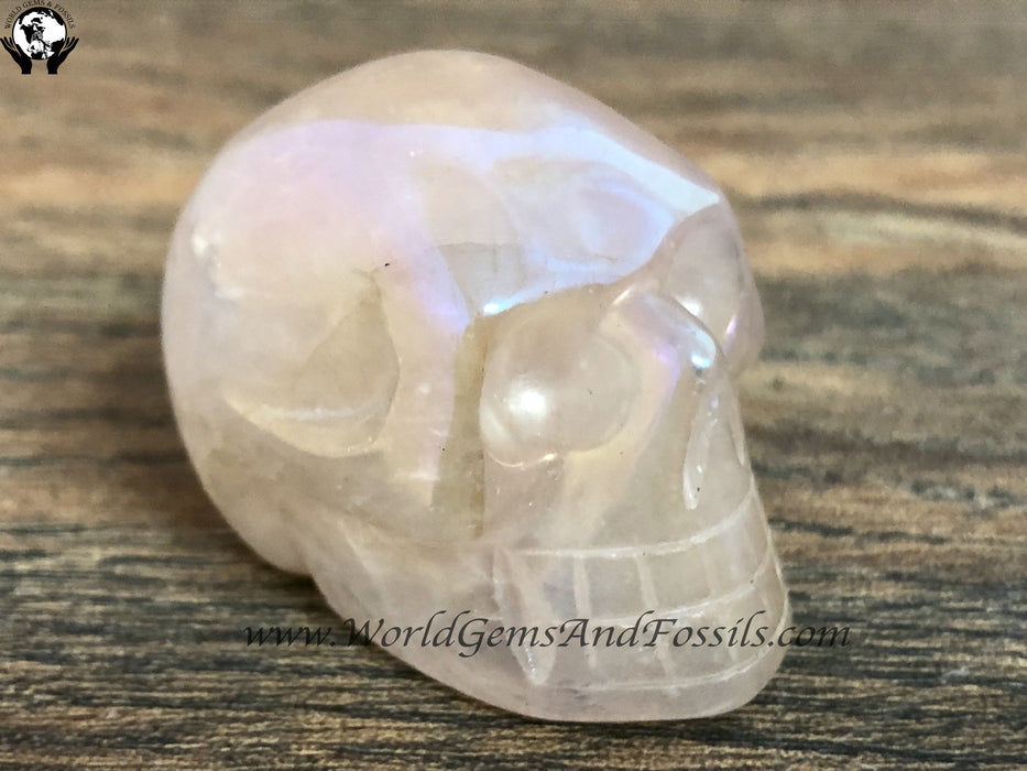 Rose Quartz Aura Skulls