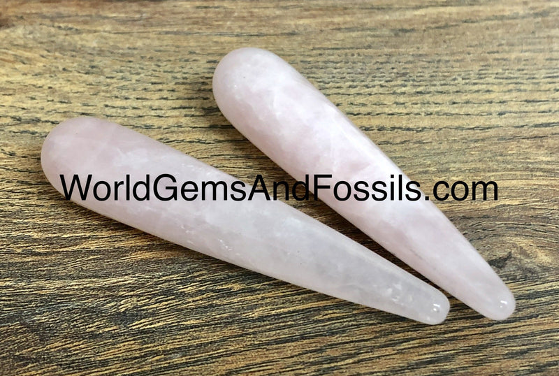 Rose Quartz Tapered Round End Wands