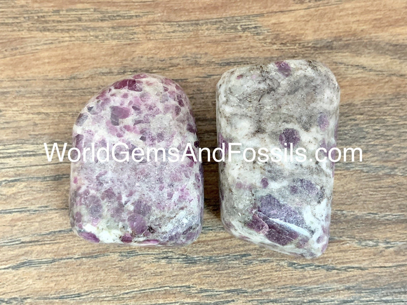 Ruby In Mica Tumbled Stones 3pcs