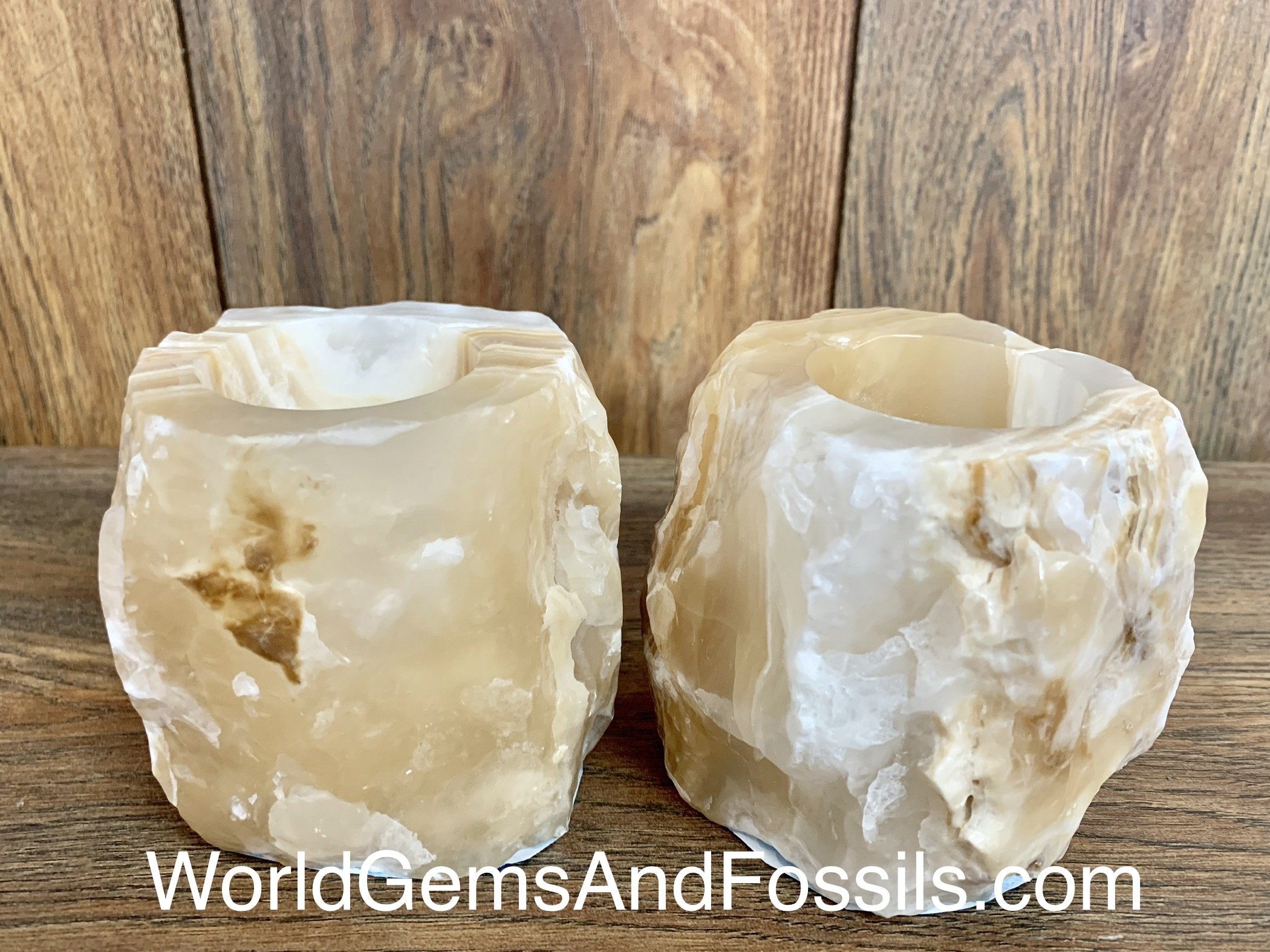 Rustic Onyx Candle Holders