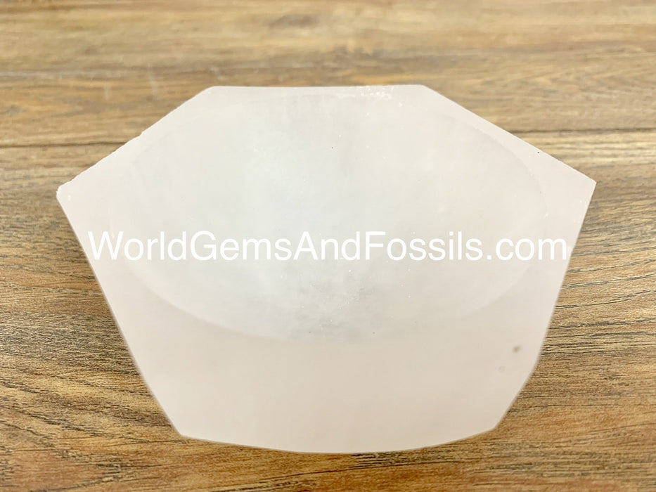 Selenite Bowls Hexagon 4"