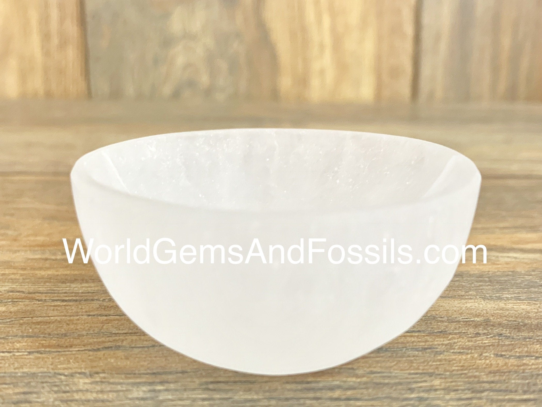 White Selenite Bowls Round