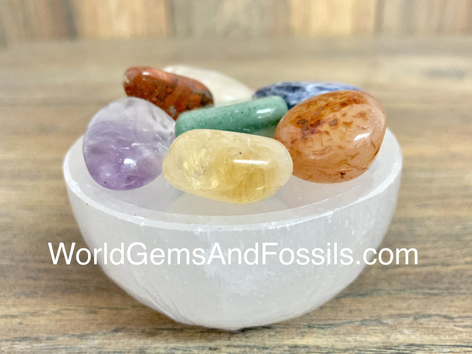 Selenite Chakra Bowl Set