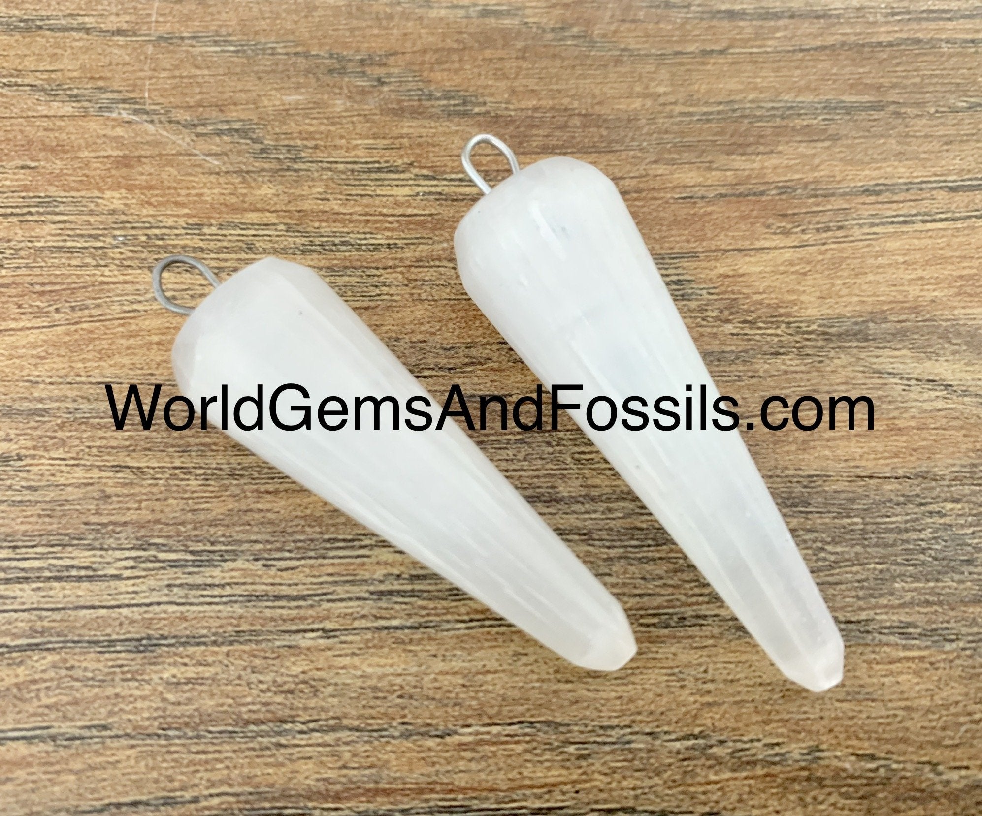 Selenite Cone Pendants