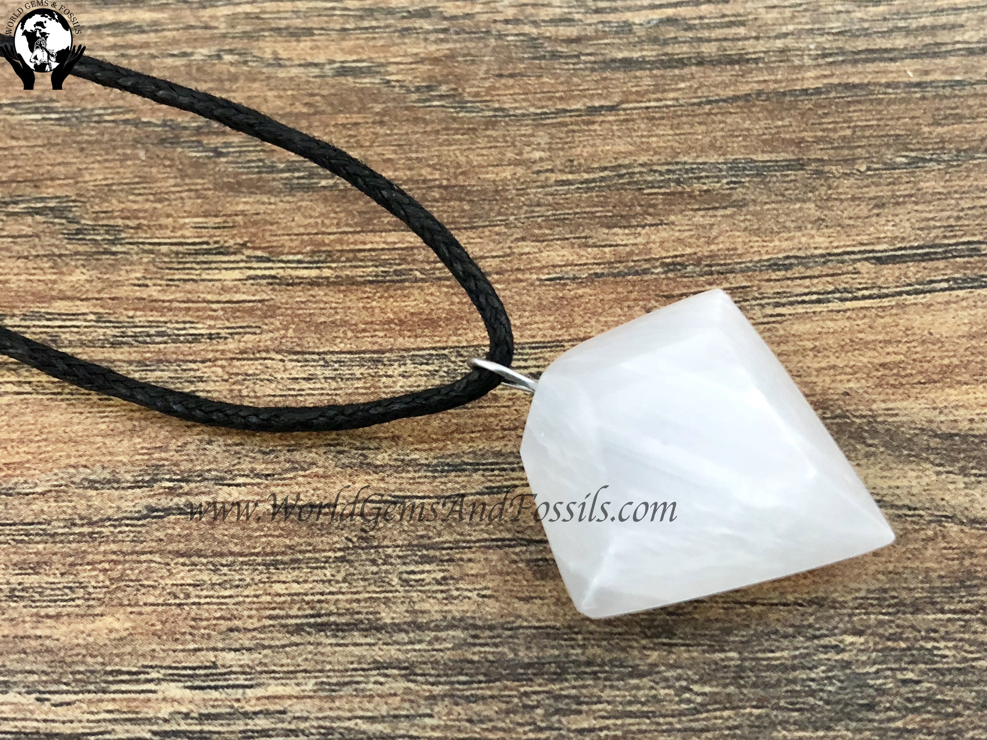 Selenite Diamond Neckalce