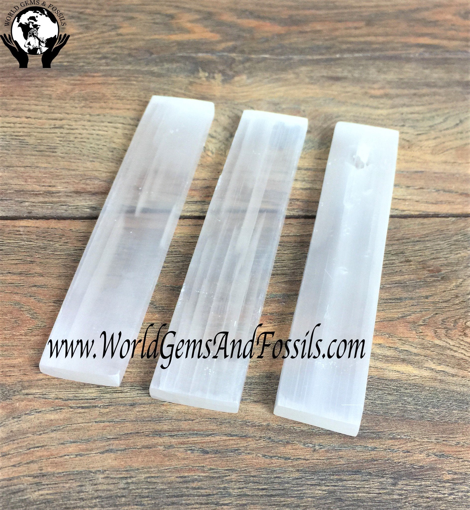 Selenite Rectangular Flat Wands