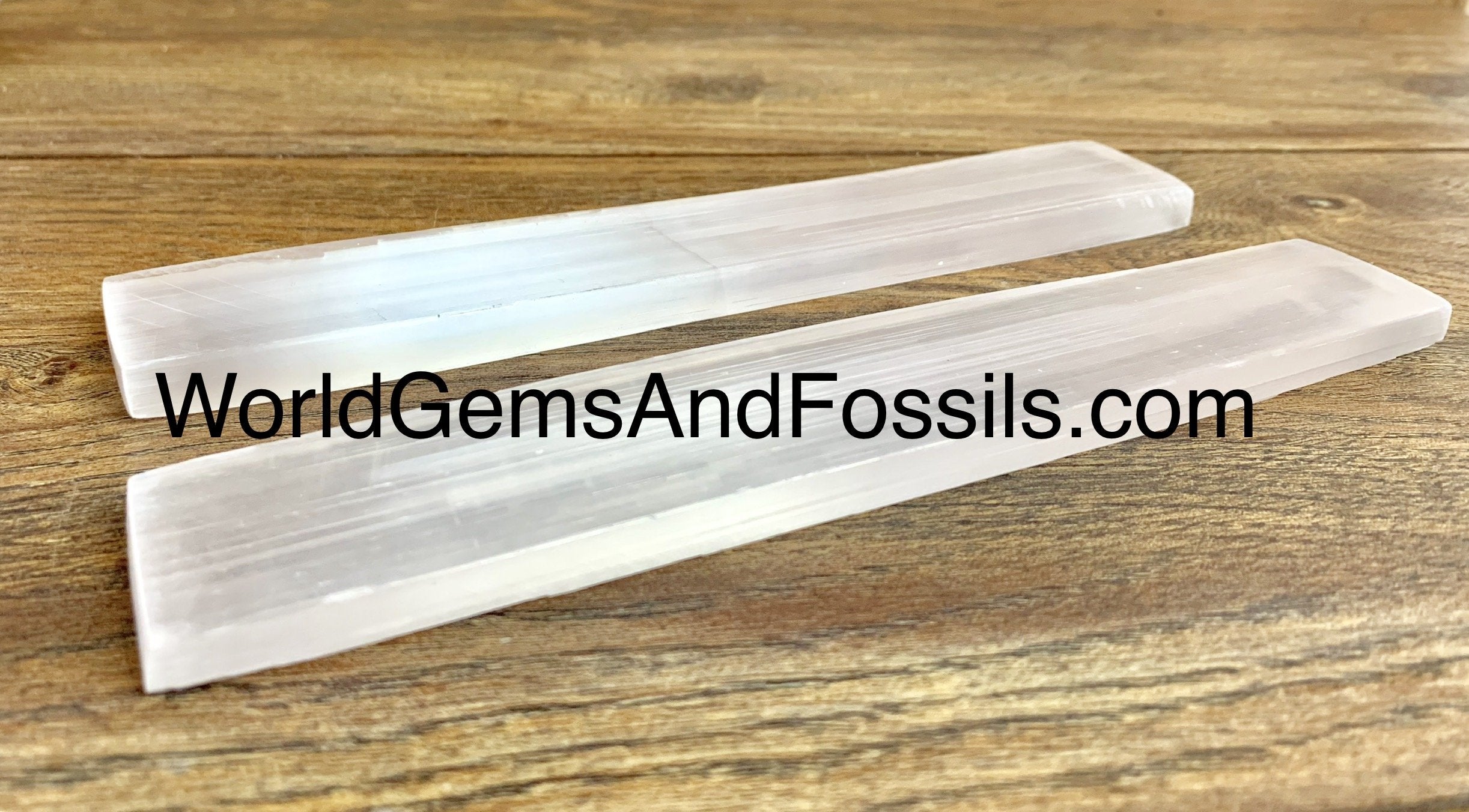 Selenite Rulers Polished