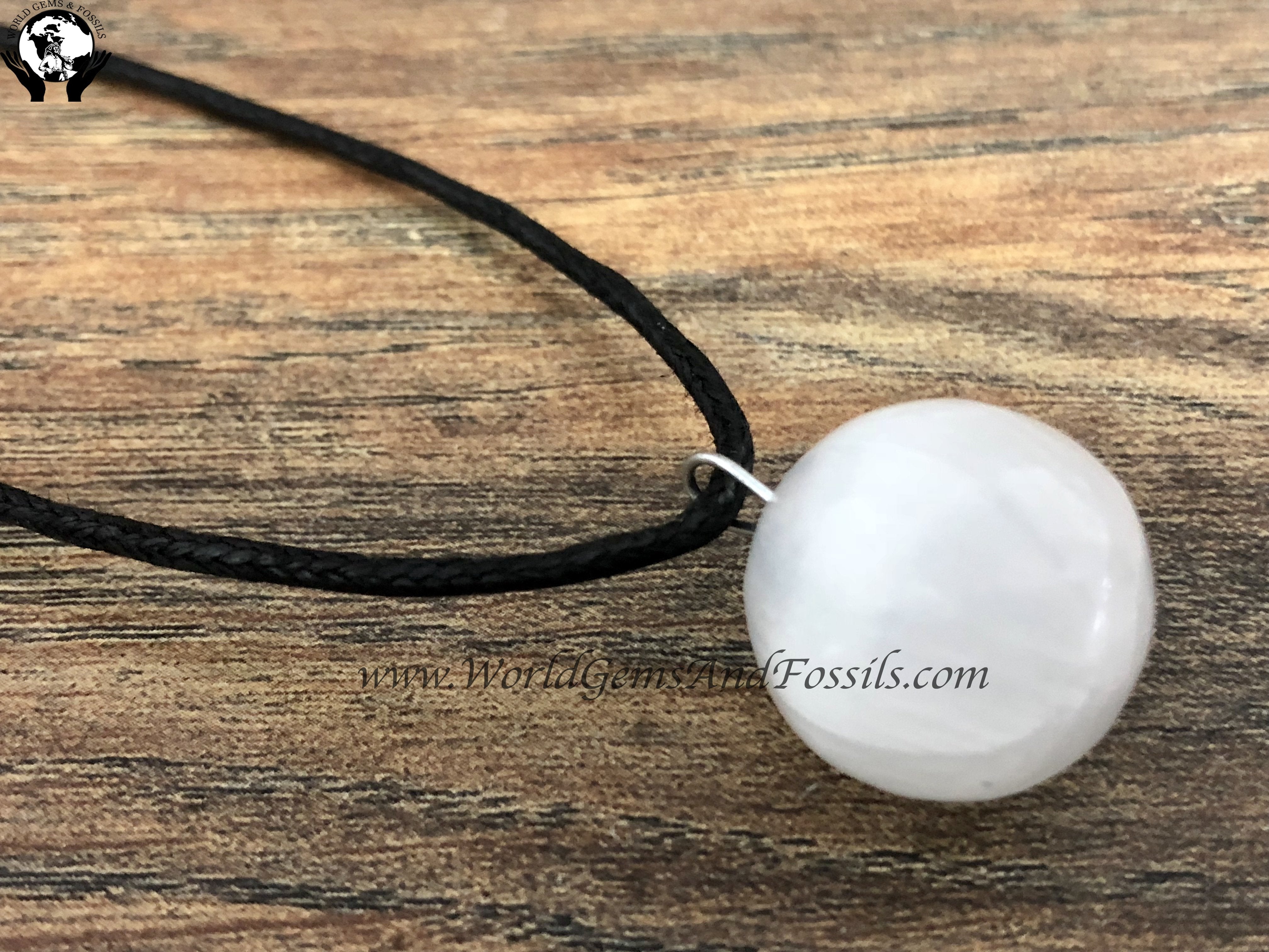 Selenite Sphere Neckalce