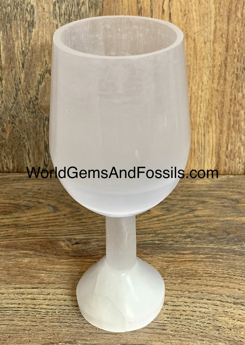 Selenite Wine Glass 5"