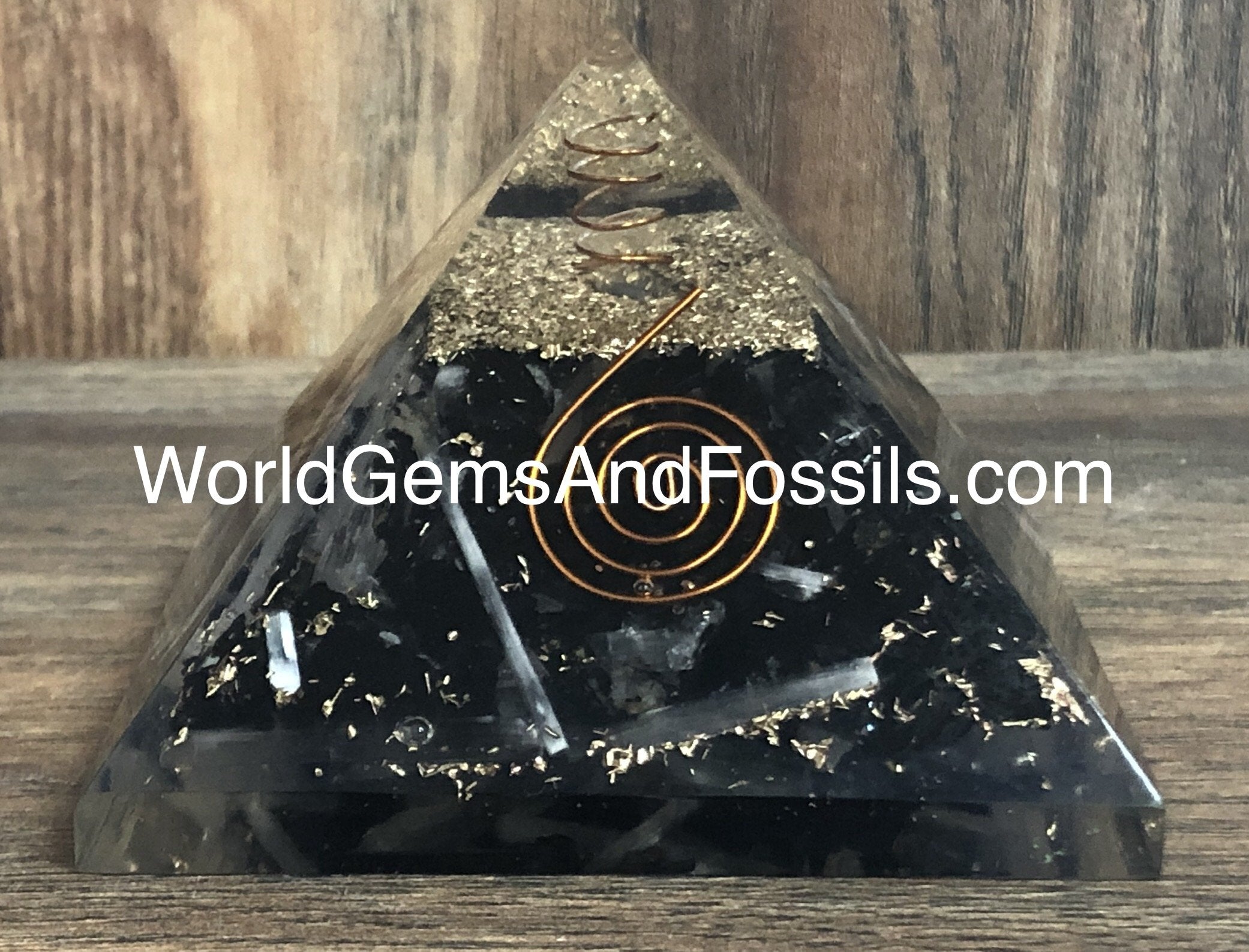 Black Tourmaline Orgone Pyramids 3"