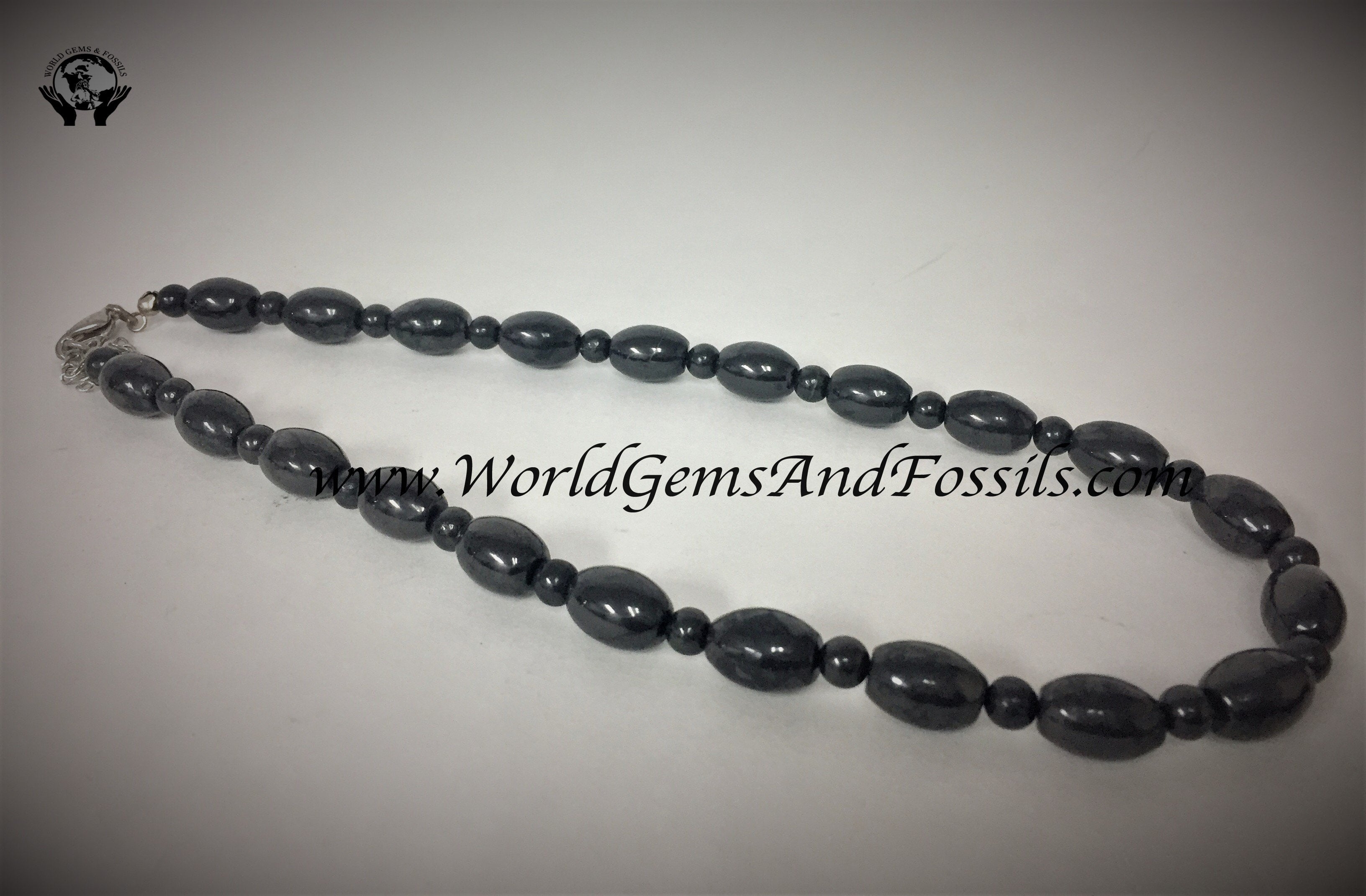 Shungite Barrel Necklace