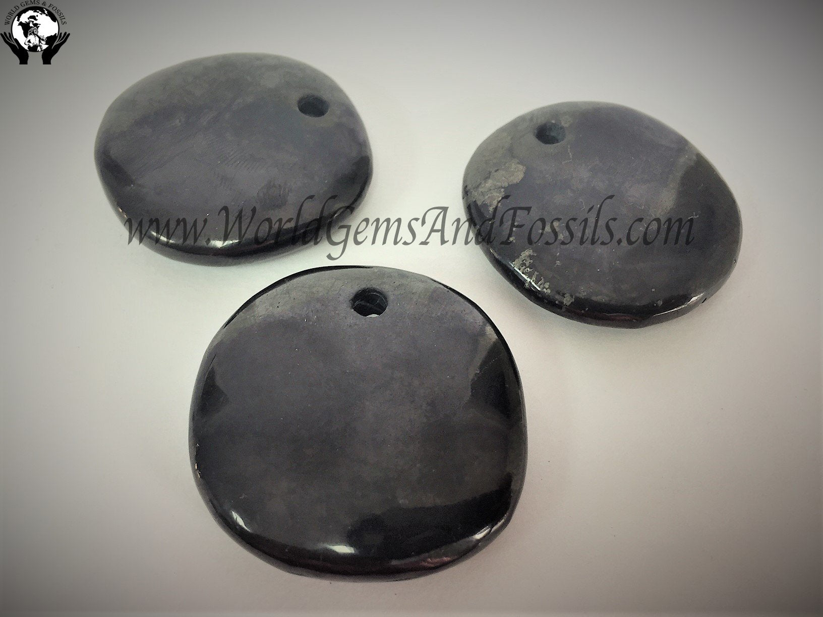 Shungite Flat Irregular Shape Pendants