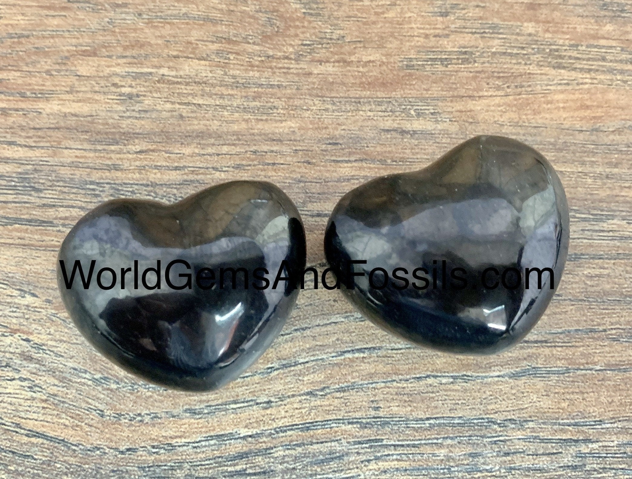 Shungite Hearts 35mm