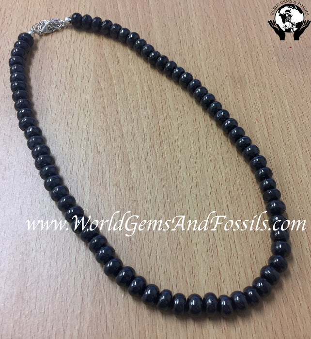 Shungite Roundel Necklace 18"