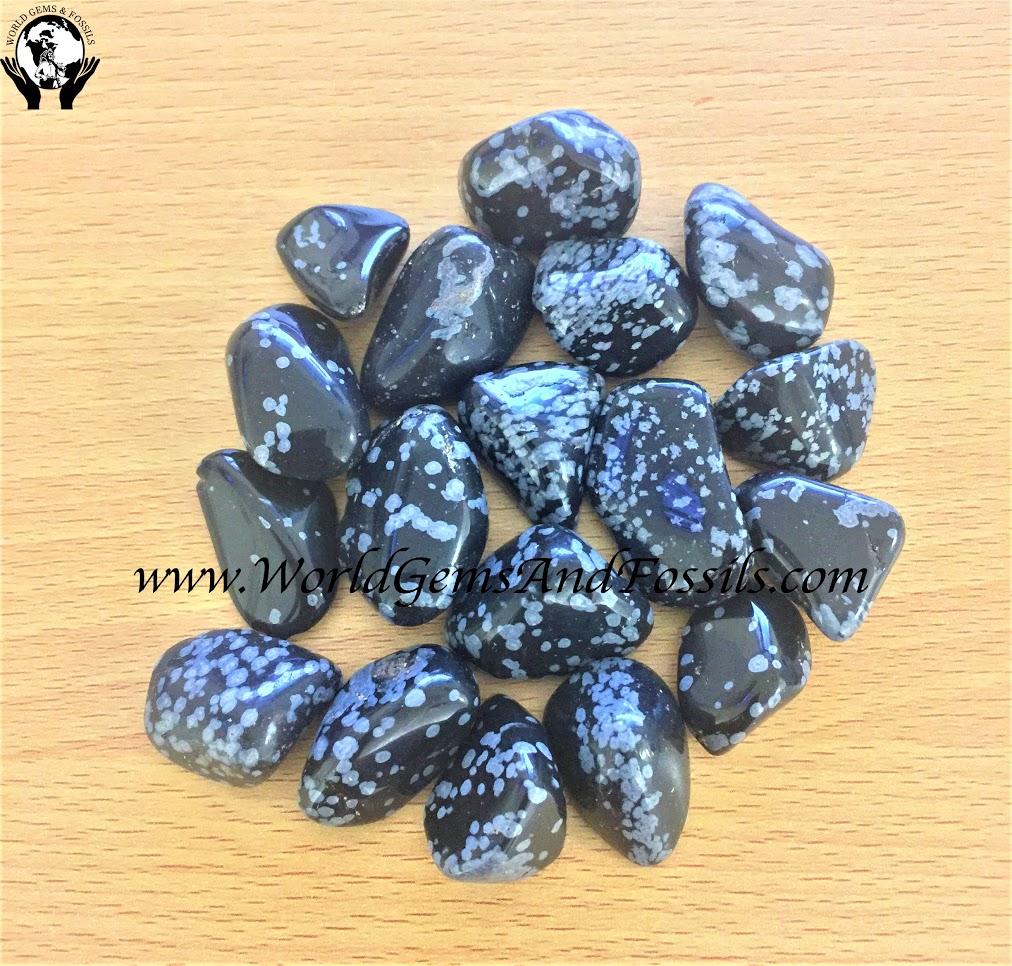 Snow Flake Obsidian Tumbled Stones
