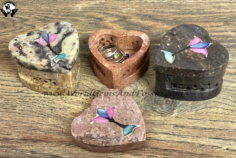 Soap Stone Jewelry Boxes Heart