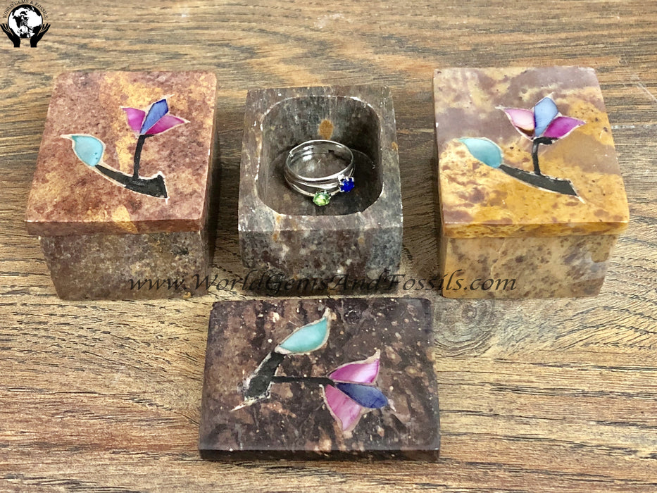 Soap Stone Jewelry Boxes Rectangle