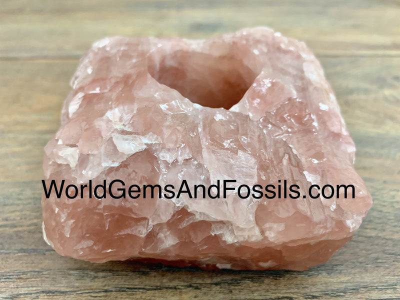 Strawberry Calcite Candle Holders