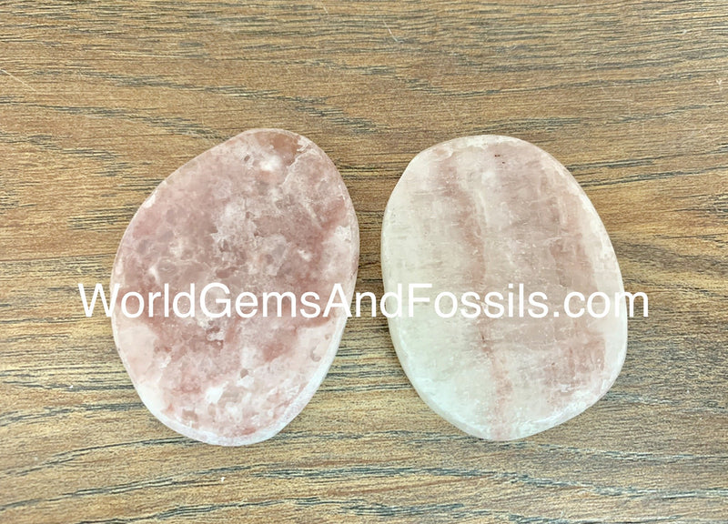 Strawberry Calcite Palm Stones